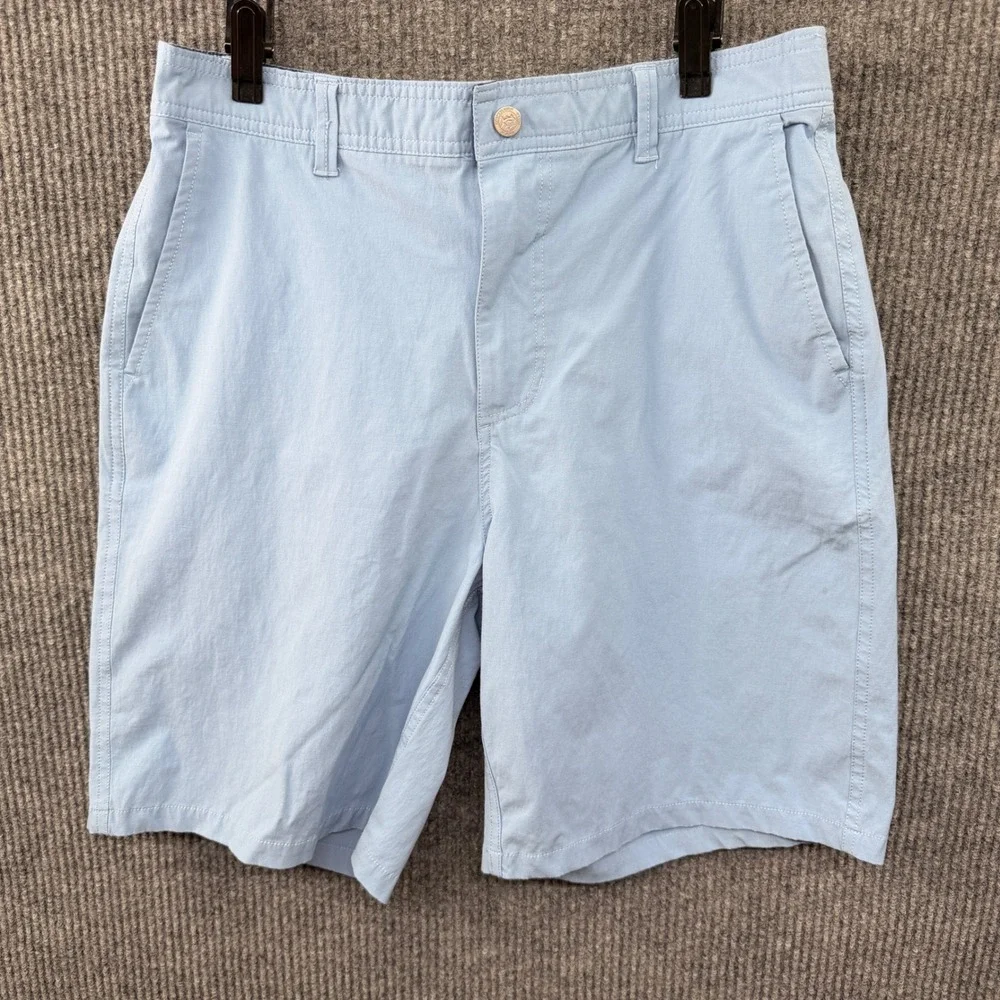 Southern Tide Mens Shorts Medium Blue Tide to Trail Performance Stretch Outdoors